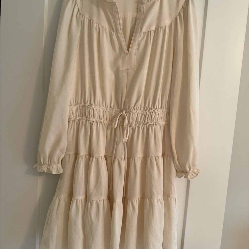 Current Air Cream Tiered Mini Dress